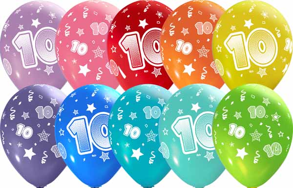 #10 NUMBERS-ALL-OVER 12" TRENDY ASST 50/B