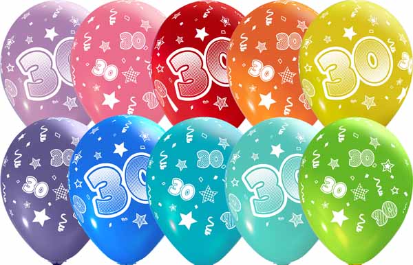 #30 NUMBERS-ALL-OVER 12" TRENDY ASST 50/B
