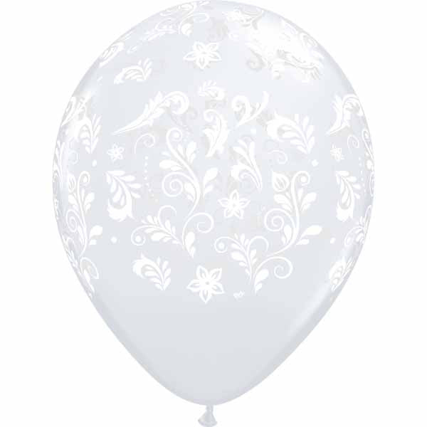 DAMASK CLEAR W/WHITE