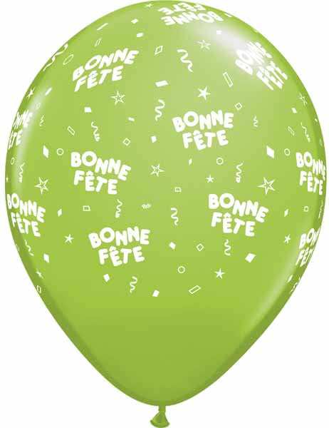 BONNE FETE ALL OVER 12" 50/BAG LIME