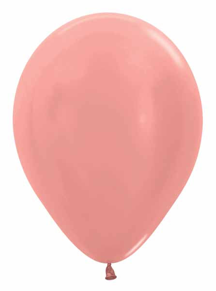 Sempertex Metallic Rose Gold 11-Inch Latex Balloons, 50 Pack