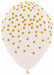 GOLD CONFETTI CLEAR 11" SEMPERTEX 50/BG