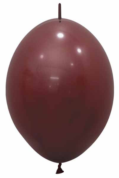 Sempertex Merlot 12-Inch Link-O-Loon Latex Balloons, 25 Pack