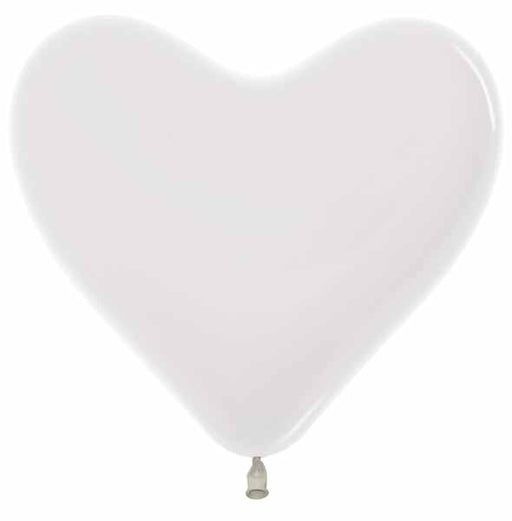 Sempertex Clear 12" Heart Latex Balloons, 50 Pack