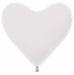 Sempertex Clear 12" Heart Latex Balloons, 50 Pack
