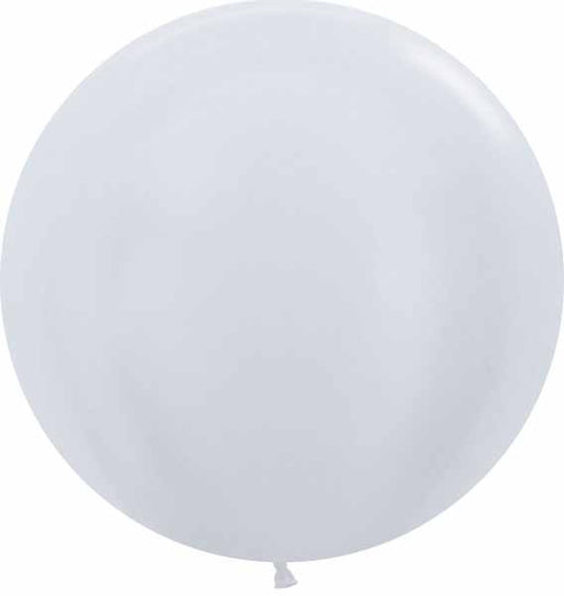 Sempertex Satin White 24-Inch Latex Balloons, 10 Pack