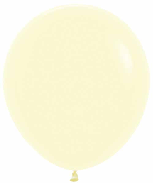 Sempertex Pastel Matte Yellow 18-Inch Latex Balloons, 25 Count