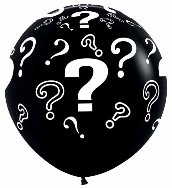 Sempertex 36-Inch Black Gender Reveal Latex Balloons, 2-Pack