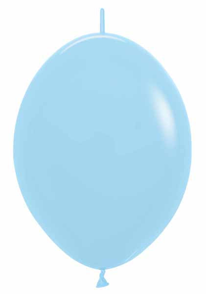 Sempertex Matte Blue 12-Inch Linking Latex Balloons, 25 Pack