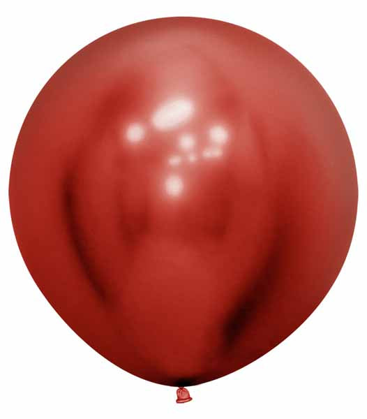 Sempertex Reflex Crystal Red 24-Inch Latex Balloons, 10 Count