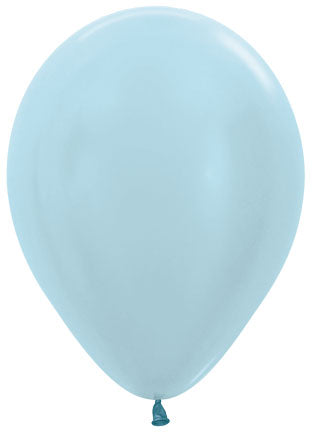 Sempertex 5-Inch Satin Light Blue Latex Balloons, 50 Count