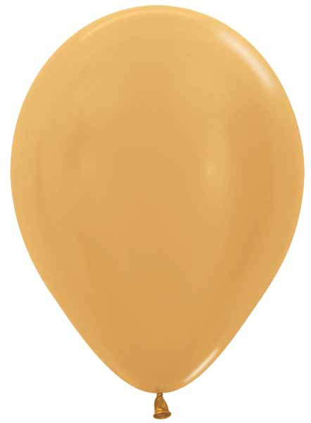 Sempertex 5-Inch Metallic Gold Latex Balloons, 50 Pack