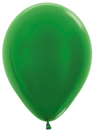 Sempertex 5 Inch Metallic Green Latex Balloons, 50 Pack
