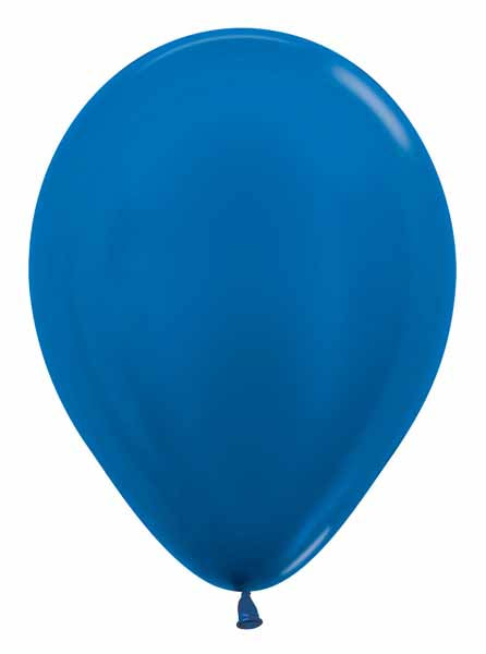 Sempertex 11-Inch Metallic Blue Latex Balloons, 50 Count