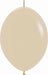 Sempertex White Sand 6-Inch Link-O-Loon Latex Balloons, 50 Count