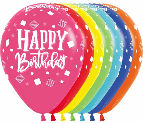 HBD SQUARES ASST 11" SEMPERTEX 50/BG