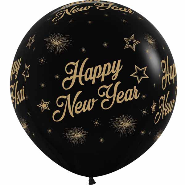 HNY STARS BLACK 36" SEMPERTEX 2/BG