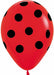 Sempertex Red Polka Dot 11-Inch Latex Balloons, 50 Count