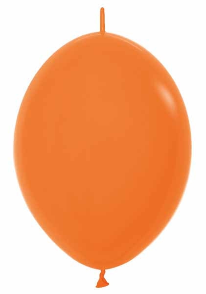 Sempertex Orange 6" Link-O-Loon Latex Balloons, 50 Pack