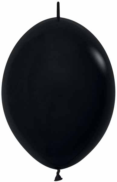 Sempertex Black 6-Inch Link-O-Loon Latex Balloons, 50 Count