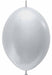 Sempertex Satin Silver 6-Inch Link-O-Loon Latex Balloons, 50 Pack
