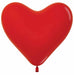 Sempertex Red 6" Heart Latex Balloons, 50 Pack