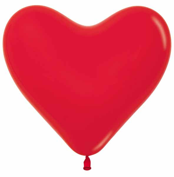 Sempertex Red 12-Inch Heart Latex Balloons, 50 Count