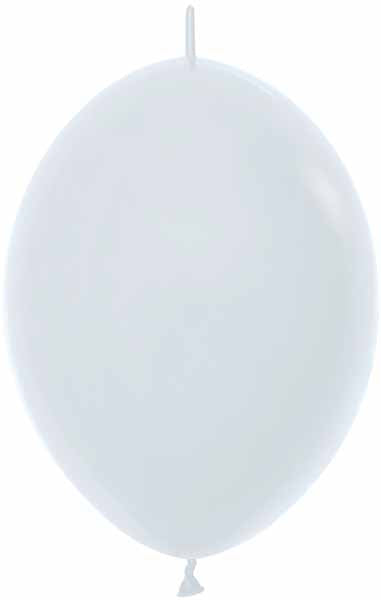 Sempertex White 12-Inch Link-O-Loons Latex Balloons, 25 Pack