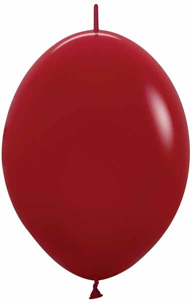 Sempertex Red 6-Inch Link-O-Loon Latex Balloons, 50 Pack