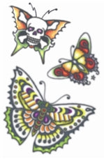 Tinsley Transfers Vintage Butterflies Temporary Tattoo