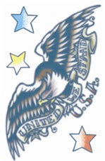 Tinsley Transfers Vintage Eagle 1950 Temporary Tattoo