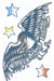 Tinsley Transfers Vintage Eagle 1950 Temporary Tattoo