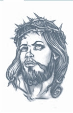 Tinsley Transfers Jesus Portrait Temporary Tattoo