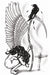 Tinsley Transfers Angel of Death Goth Temporary Tattoo
