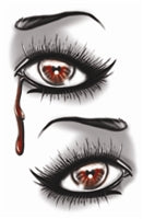 Tinsley Transfers Evil Eye Goth Temporary Tattoo