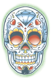 El Jugador Day of the Dead Temporary Tattoo