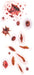 Tinsley Transfers Shot & Stabbed Trauma Temporary Tattoos