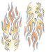 Tinsley Transfers Extra Large Flames Temporary Tattoo FX