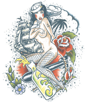 Tinsley Transfers Extra Large Sailor Tattoo FX