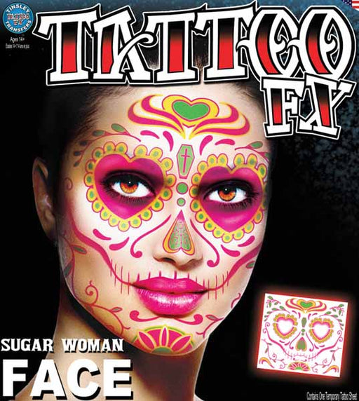 Tinsley Transfers Sugar Woman Temporary Tattoos