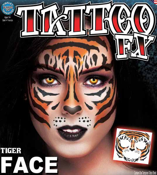 Tinsley Transfers Tiger Temporary Tattoos