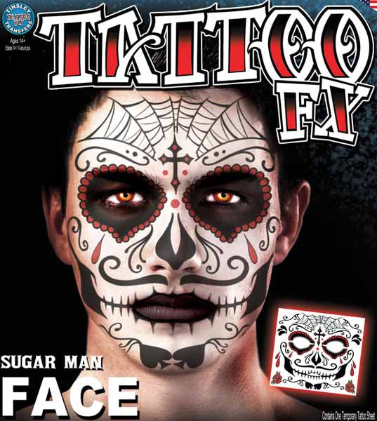 Tinsley Transfers Sugar Man Temporary Tattoos