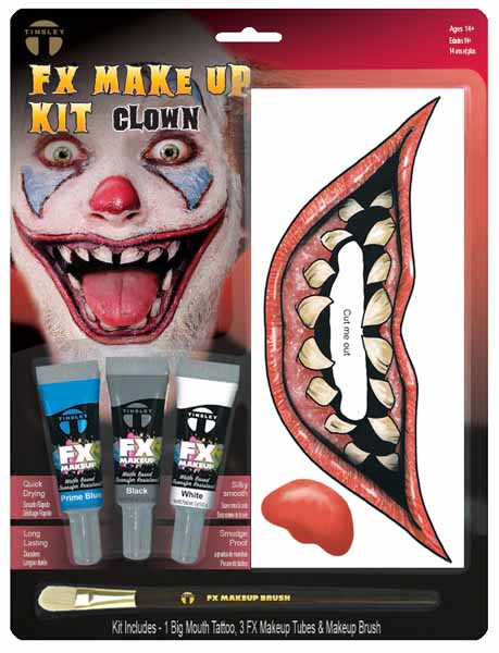 Tinsley Transfers Clown Makeup & Tattoo Kit