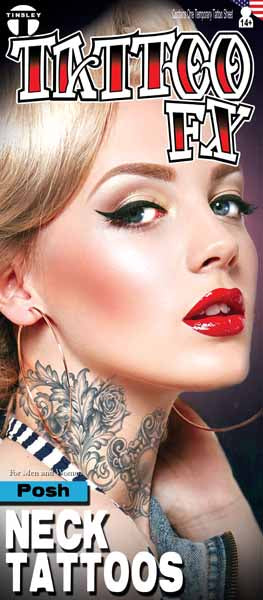 Tinsley Transfers Posh Neck Tattoo