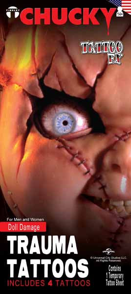 Tinsley Transfers Doll Damage Trauma Tattoo FX