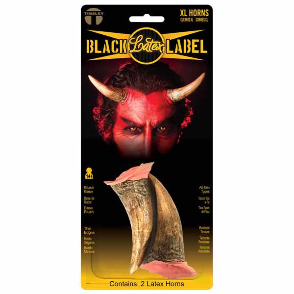 Tinsley Transfers Black Label XL Latex Devil Horns