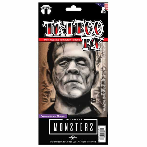 Tinsley Transfers Frankenstein's Monster Tattoo FX