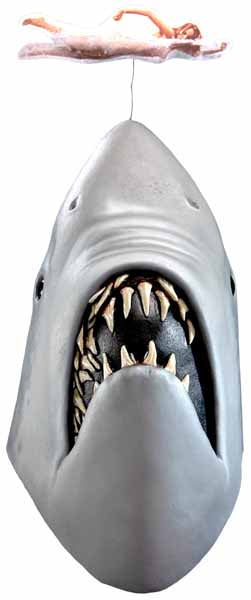 JAWS Full Head Shark Mask with Swimmer