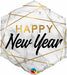New Year Marble Rectangle Foil Balloon, 20 Inch