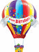 42-Inch Birthday Hot Air Balloon Shaped Foil Balloon